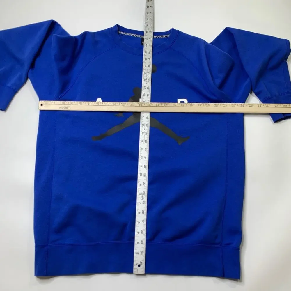 Nike Jordan Sweatshirt Mens Extra Large Harbor Blue Jumpman Brushed Crew Fleece